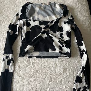 Altared State Cowprint Crop Top